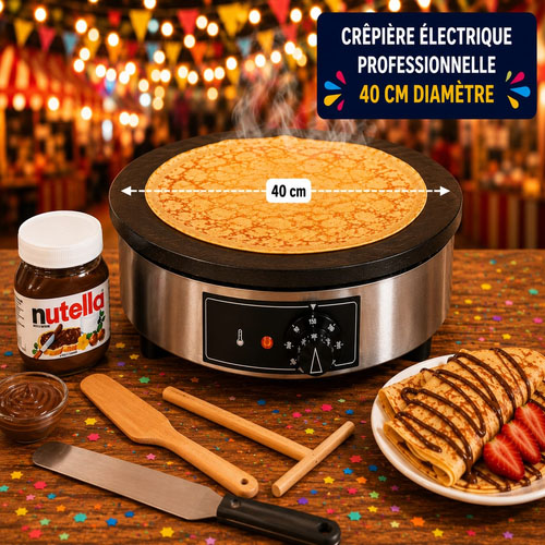 Crêpière électrique professionnelle Krampouz 40 cm